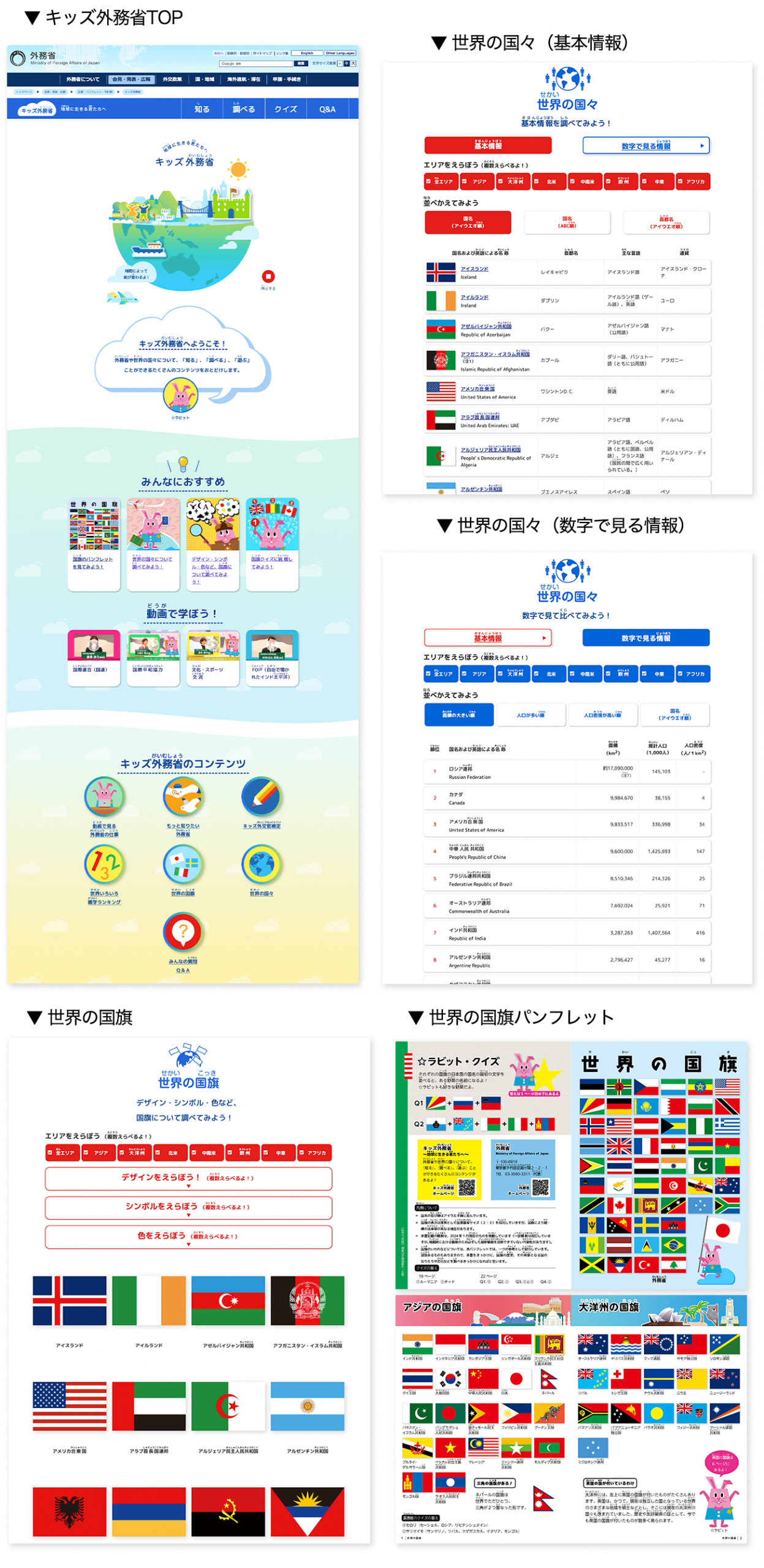 キッズ外務省　パンフレット・ウェブコンテンツの制作の参考画像